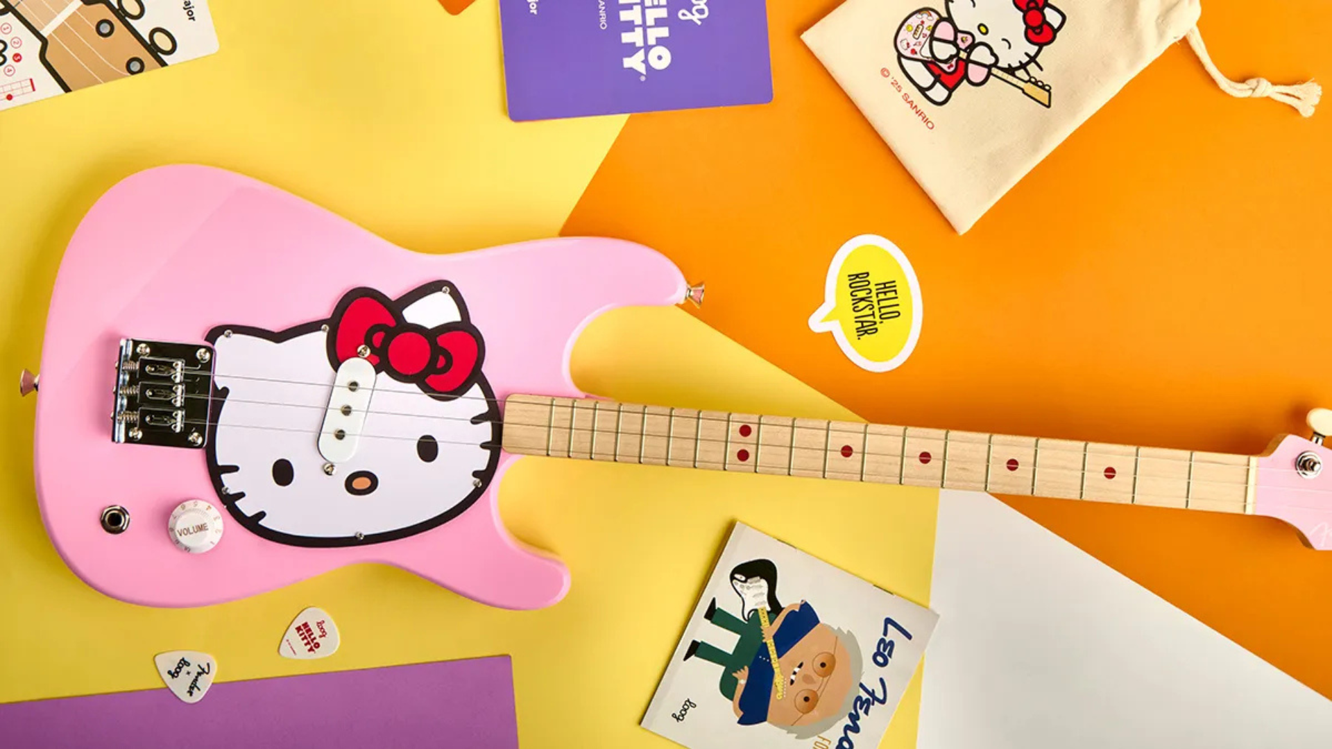 Loog et Fender lancent des guitares Hello Kitty pour enfants